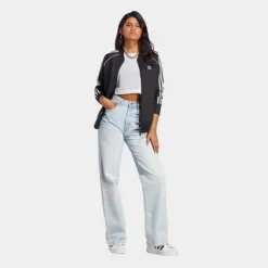 Women's Adidas Originals Adicolor Classic Superstar Track Top Jacket Black - IB5912 001 -Sports Fashion IB5912 001 M3