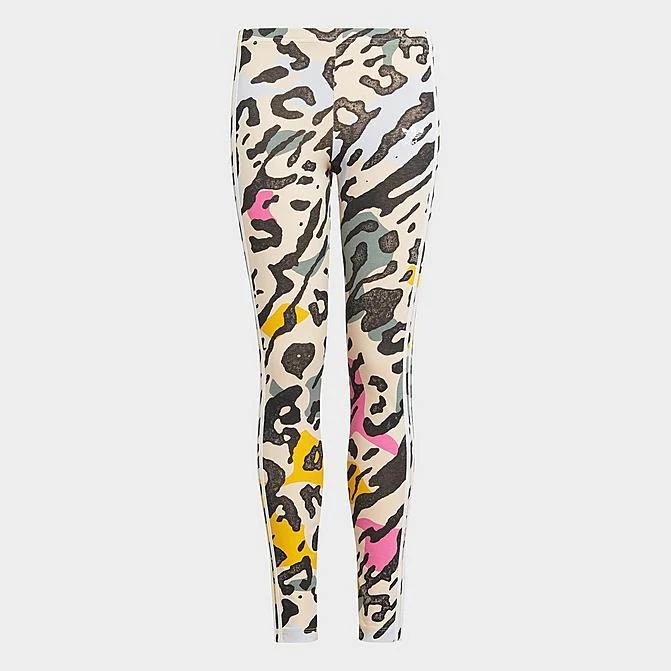 Girls' Adidas Originals Animal Print Leggings Sand Strata/Multicolor - IB8604 270 1 Girls' Adidas Originals Animal Print Leggings Sand Strata/Multicolor - IB8604 270