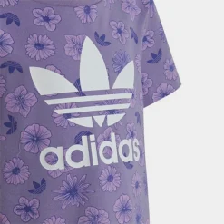 Girls' Little Kids' Adidas Originals Floral Dress And Leggings Set Magic Lilac - IB9483 518 -Sports Fashion IB9483 518 M6