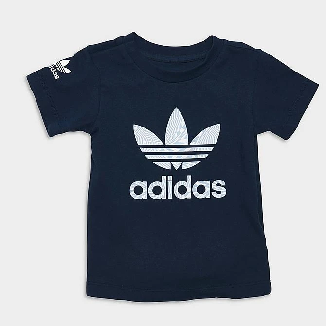 Little Kids' Adidas Originals Rekive T-Shirt And Shorts Set Night Indigo - IB9993N 401 2 Little Kids' Adidas Originals Rekive T-Shirt And Shorts Set Night Indigo - IB9993N 401 - Image 2