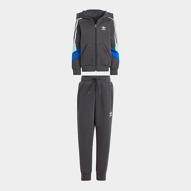 Little Kids' Adidas Originals Rekive Hoodie And Jogger Pants Set Carbon - IC3048 099 1 Little Kids' Adidas Originals Rekive Hoodie And Jogger Pants Set Carbon - IC3048 099