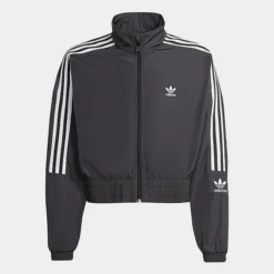 Girls' Little Kids' And Big Kids' Adidas Originals Adicolor Crop Track Top Black - IC6270 001