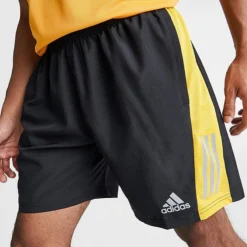 Men's Adidas Own The Run Shorts Black/Bold Gold/Reflective Silver - IC7635 001 -Sports Fashion IC7635 001 M5