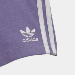 Girls' Infant And Toddler Adidas Originals Floral T-Shirt And Shorts Set Magic Lilac/Multicolor - IC8758 518 -Sports Fashion IC8758 518 M3