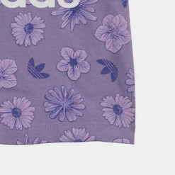 Girls' Infant And Toddler Adidas Originals Floral T-Shirt And Shorts Set Magic Lilac/Multicolor - IC8758 518 -Sports Fashion IC8758 518 M4