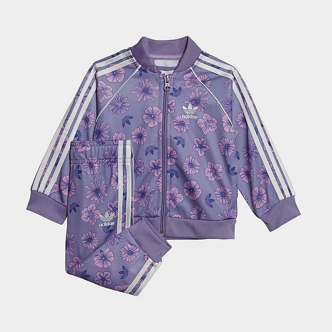 Infant And Kids' Toddler Adidas Originals Floral Superstar Tracksuit Set Magic Lilac/Multicolor - IC8783 518 1 Infant And Kids' Toddler Adidas Originals Floral Superstar Tracksuit Set Magic Lilac/Multicolor - IC8783 518