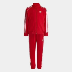 Girls' Toddler And Little Kids' Adidas Originals Adicolor SST Track Suit Better Scarlet - IC9178 610