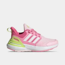 Little Kids' Adidas RapidaSport Bounce Sport Lace Casual Shoes Clear Pink/Cloud White/Bliss Pink - ID2385P 672