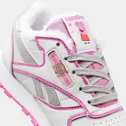 Girls' Little Kids' Reebok Peppa Pig Classic Leather Casual Shoes White/Pink - IE1647 100 -Sports Fashion IE1647 100 P3