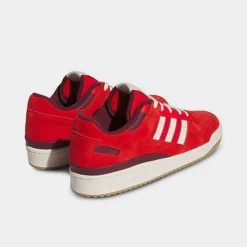 Men's Adidas Originals Forum Low Casual Shoes Red/Off White/Gum - IE7176 100 -Sports Fashion IE7176 100 P4