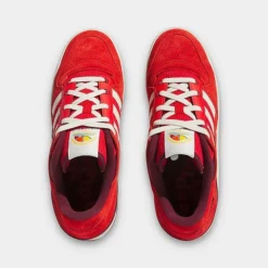 Men's Adidas Originals Forum Low Casual Shoes Red/Off White/Gum - IE7176 100 -Sports Fashion IE7176 100 P5