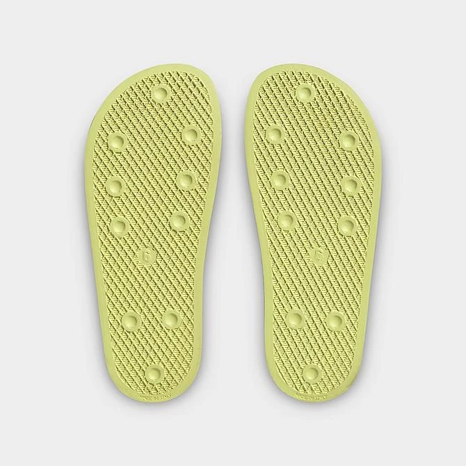 Women's Adidas Originals Adilette Slide Sandals Pulse Yellow/White/Pulse Yellow - IE9616 735 6 Women's Adidas Originals Adilette Slide Sandals Pulse Yellow/White/Pulse Yellow - IE9616 735 - Image 6