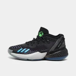 Little Kids' Adidas D.O.N. Issue #4 Basketball Shoes Black/Carbon/Grey - IF5090 001