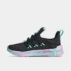 Little Kids' Adidas Lite Racer Adapt 5.0 Stretch Lace Casual Shoes Core Black/Clear Pink/Flash Aqua - IG5399P 001