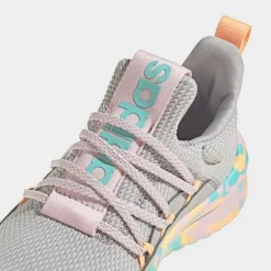 Little Kids' Adidas Lite Racer Adapt 5.0 Stretch Lace Casual Shoes Grey Two/Clear Pink/Flash Aqua - IG5400P 033 -Sports Fashion IG5400P 033 P3