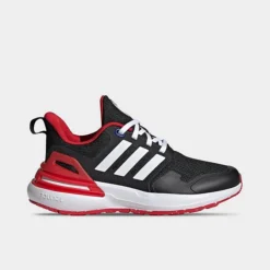 Big Kids' Adidas RapidaSport Bounce Sport Lace Casual Shoes Black/White/Better Scarlet - IG7176 001