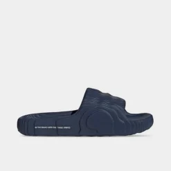 Adidas Originals Adilette 22 Slide Sandals Dark Blue/White/Dark Blue - IG7497 415