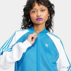 Women's Adidas Adicolor Classics Oversized Superstar Track Top Jacket Bluebird - II0718 430 -Sports Fashion II0718 430 M5