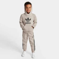Little Kids' Adidas Originals Adicolor Hoodie And Jogger Pants Set Wonder Beige - IJ5483 264