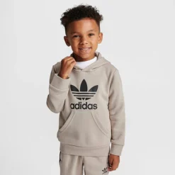 Little Kids' Adidas Originals Adicolor Hoodie And Jogger Pants Set Wonder Beige - IJ5483 264 -Sports Fashion IJ5483 264 M3