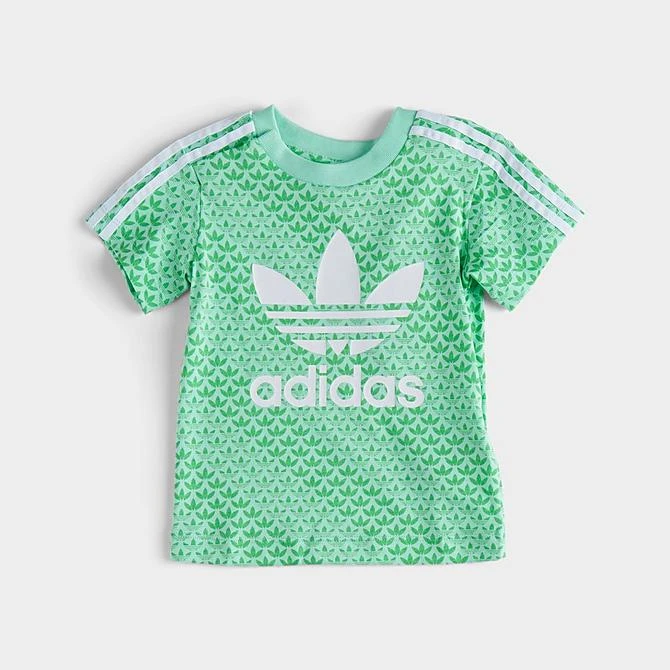 Infant Adidas Originals Monogram T-Shirt And Shorts Set Green - IJ7125N 333 2 Infant Adidas Originals Monogram T-Shirt And Shorts Set Green - IJ7125N 333 - Image 2