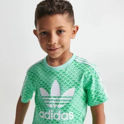Kids' Toddler Adidas Originals Monogram T-Shirt And Shorts Set Green - IJ7125 333 10 Kids' Toddler Adidas Originals Monogram T-Shirt And Shorts Set Green - IJ7125 333 -Sports Fashion IJ7125 333 M5