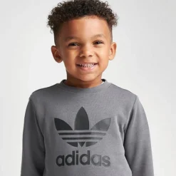 Kids' Toddler Adidas Originals Crewneck Sweatshirt And Jogger Pants Set Grey Five - IJ9849T 026 10 Kids' Toddler Adidas Originals Crewneck Sweatshirt And Jogger Pants Set Grey Five - IJ9849T 026 -Sports Fashion IJ9849T 026 M5