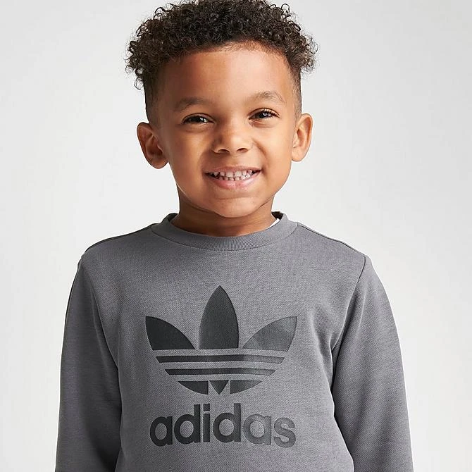 Kids' Toddler Adidas Originals Crewneck Sweatshirt And Jogger Pants Set Grey Five - IJ9849T 026 5 Kids' Toddler Adidas Originals Crewneck Sweatshirt And Jogger Pants Set Grey Five - IJ9849T 026 - Image 5