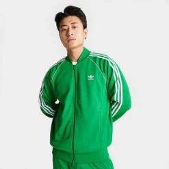 Men's Adidas Originals Superstar Track Top Green/White - IK3514 360