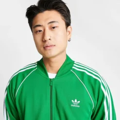 Men's Adidas Originals Superstar Track Top Green/White - IK3514 360 -Sports Fashion IK3514 360 M5