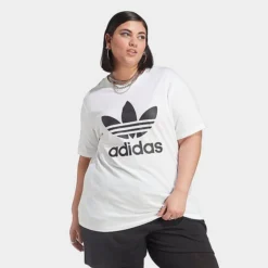 Women's Adidas Originals Adicolor Classics Trefoil T-Shirt (Plus Size) White - IK4041 100