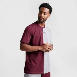 Men’s Adidas Originals Color Split T-Shirt Maroon/Grey - IK4223 615 -Sports Fashion IK4223 615 M3
