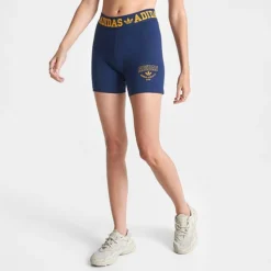 Women's Adidas Varsity Booty Shorts Navy/Gold - IL2421 415