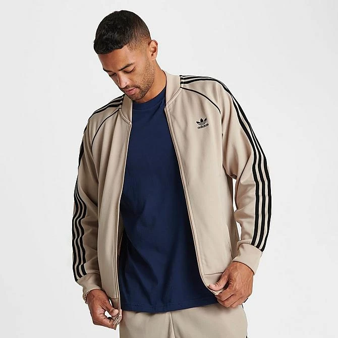 Men's Adidas Originals Superstar Track Top Wonder Beige/Black - IL2495 264 3 Men's Adidas Originals Superstar Track Top Wonder Beige/Black - IL2495 264 - Image 3