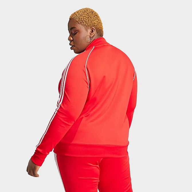 Women's Adidas Adicolor Classics Superstar Track Top (Plus Size) Better Scarlet - IL9049 610 3 Women's Adidas Adicolor Classics Superstar Track Top (Plus Size) Better Scarlet - IL9049 610 - Image 3
