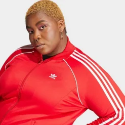 Women's Adidas Adicolor Classics Superstar Track Top (Plus Size) Better Scarlet - IL9049 610 8 Women's Adidas Adicolor Classics Superstar Track Top (Plus Size) Better Scarlet - IL9049 610 -Sports Fashion IL9049 610 M4