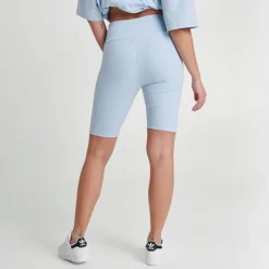 Women's Adidas Originals Rib Biker Shorts Blue Dawn - IL9622 450 -Sports Fashion IL9622 450 M4