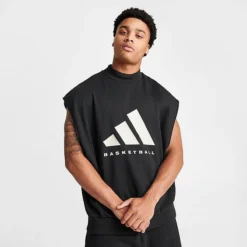 Adidas Basketball One Sleeveless Sweatshirt Black - IN4247 001 -Sports Fashion IN4247 001 M3