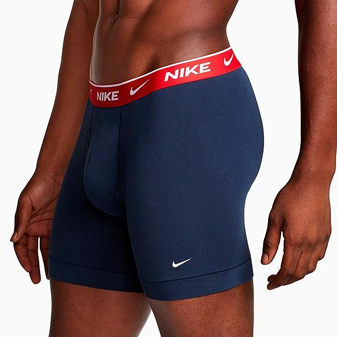 Men's Nike Stretch Cotton Boxer Briefs (3-Pack) Obsidian/Cool Grey/Red - KE1167 410 3 Men's Nike Stretch Cotton Boxer Briefs (3-Pack) Obsidian/Cool Grey/Red - KE1167 410 - Image 3