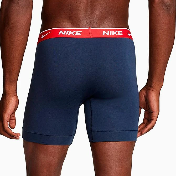 Men's Nike Stretch Cotton Boxer Briefs (3-Pack) Obsidian/Cool Grey/Red - KE1167 410 4 Men's Nike Stretch Cotton Boxer Briefs (3-Pack) Obsidian/Cool Grey/Red - KE1167 410 - Image 4