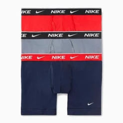 Men's Nike Stretch Cotton Boxer Briefs (3-Pack) Obsidian/Cool Grey/Red - KE1167 410 9 Men's Nike Stretch Cotton Boxer Briefs (3-Pack) Obsidian/Cool Grey/Red - KE1167 410 -Sports Fashion KE1167 410 P5