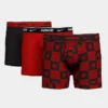Men's Nike Stretch Cotton Boxer Briefs (3-Pack) Logo Checker/Red/Black - KE1167 643