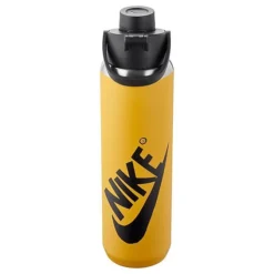 Nike 24oz Stainless Steel Graphic Recharge Chug Bottle Yellow Ochre/Black/Black - N1007629 722
