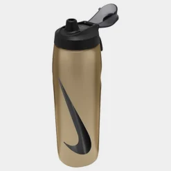 Nike 32oz Refuel Locking Lid Squeeze Water Bottle Metallic Gold/Black/Black Iridescent - N1007670 728