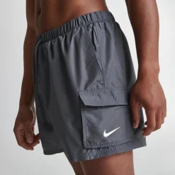 Men's Nike Packable Cargo Volley 5-Inch Swim Shorts Iron Grey - NESSB520 018 -Sports Fashion NESSB520 018 M5