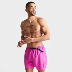 Men's Nike Swim Cargo Swim Shorts Active Fuchsia - NESSB522 695