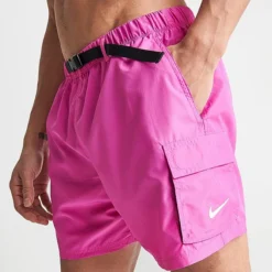Men's Nike Swim Cargo Swim Shorts Active Fuchsia - NESSB522 695 -Sports Fashion NESSB522 695 M5