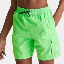 Boys' Nike Voyage Cargo Swim Shorts Neon Green - NESSB818 370