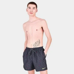 Men's Nike Swoosh All-Over Print 5-Inch Swim Shorts - NESSC485 001
