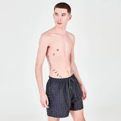 Men's Nike Swoosh All-Over Print 5-Inch Swim Shorts - NESSC485 001 -Sports Fashion NESSC485 001 M3